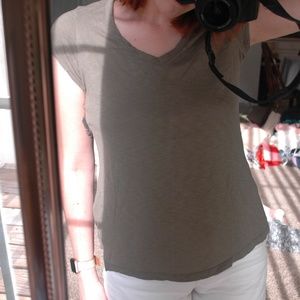 Paraphrase Olive Green V-Neck